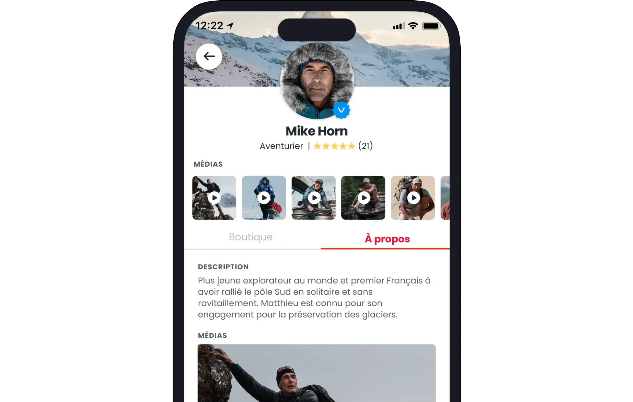 Application mobile et wireframe